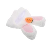 SHINEOFI Cute Bunny Ears Pet Headwear for Kitten and Small Dogs, Lightweight White Polyester Hat with Adorable Easter Party Costume Design, Easy to Put and Take
