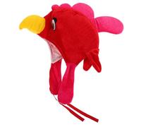 SHINEOFI Cute Chicken Hat Soft Polyester Animal Costume Hat Multifunctional Accessory for Portraits and Costume Parties, Funny Plush Rooster Headwear for Fun Dress-up and Photo Sessions