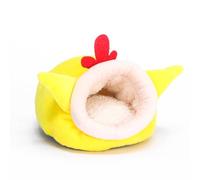 SHINEOFI Cute Yellow Chick Style Hamster Sleeping Bed Made of Cotton, Multi-purpose and Warm Small Animal Nest Suitable for Hedgehog and Hamster Use on Couch Or in Car