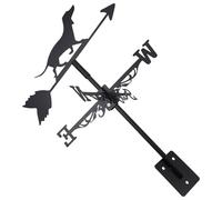 SHINEOFI Dachshund Iron Weather Vane with Reusable Design and Accurate Wind Direction Indicator for Garden and Patio Roof Mount Black Dog Wind Vane Decoration