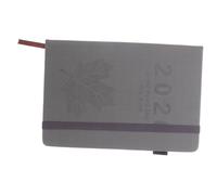 SHINEOFI Daily Planner with Maple Leaf PU Leather Cover Year Schedule Organizer Compact Journal Planner Notebook for Personal Academic and Professional Use