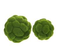 SHINEOFI Decorative Balls 2Pcs Simulated Artificial Plant Ornaments with Plastic Rocks Lightweight for Indoor Wall and Garden Use