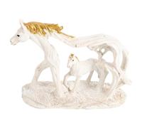 SHINEOFI Decorative Horse Sculpture Resin Figurine 3d Hollowedout Design Elegant Minimalist Style Wear Resistant Versatile Decoration for Living Room Office