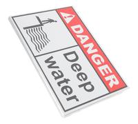 SHINEOFI Deep Water Danger Sign 30X20Cm Metal Safety Warning for Pond River Lake Outdoor Caution Sign for Dangerous Zone Public Safety