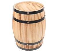 SHINEOFI Delicate Wood Barrel Decorative Wooden Ornament in Brown a Unique Whiskey Wooden Barrel for Festive Beer Season Crafted from Sturdy Wood that Is Not Easy to Deform for Taking