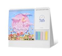 SHINEOFI Desk Calendar Flip Monthly Planner with Elegant Artwork Sturdy Binding for Classroom Decoration Scheduling Reminders Thoughtful Idea
