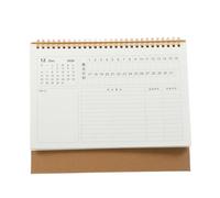 SHINEOFI Desk Flip Agenda Planner with Coil Binding Months Standing Daily Desk Calendar Thick Kraft Paper Retro Design for Home Office School Organization and Efficient Management