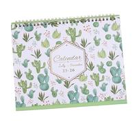 SHINEOFI Desktop Calendar English Flip Calendar for Home Office Organization Monthly Planner with Easy Page Flipping Stylish Desk Accessory for Task Management