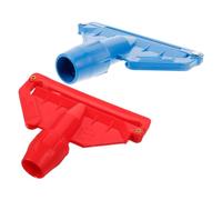 SHINEOFI Detachable Mop Head Clamp Replacement Clip for Mop Handle Attachment for Kitchen and Bathroom Cleaning Blue and Red