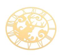 SHINEOFI DIY Acrylic Mirror Wall Clock Kit with Modern Deer Design, Frameless 3d round Wall Clock Stickers for Living Room, Bedroom, Office, Versatile Decoration and Beautifying Environment