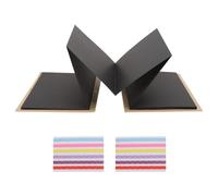 SHINEOFI DIY Folding Photo Album Scrapbook Kit 8.2 x 5.9 Hardcover Accordion Picture Album 2 Photo Corner Stickers for Anniversary Birthday Memory Book