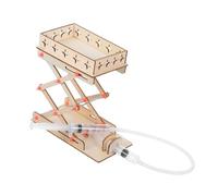 SHINEOFI DIY Hydraulic Lab Jack Machine for Educational Science Experiment Kit Wooden Hydraulic Lift Platform Stem Building for Creative Learning at Home and School