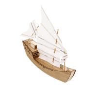 SHINEOFI DIY Wooden Sailboat Model Kit for Adults Craft Wooden Sailing Boat Puzzle with Easy Detachable Parts Educational Hand Eye Coordination and Spatial Awareness Family Teamwork