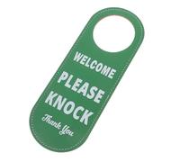 SHINEOFI Do Not Disturb Door Sign Pu Leather Double-sided Privacy Hanger Please Knock Conference Sign for Office Bedroom Door Decor Hotel