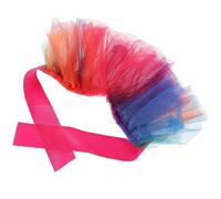 SHINEOFI Dog Tutu Dress Rainbow Summer Skirt with Multi-Colored Pet Collar, Size S, Indoor Party Apparel for Small and Medium Dogs and Cats