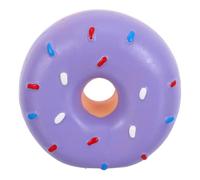 SHINEOFI Donut-shaped Talking Toys for Aggressive Chewers Tough Latex Dog Chew Toy Flexible Interactive Play for Medium Large Dogs