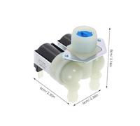 SHINEOFI Double Head Water Inlet Valve for Full Automatic Washing Machines Easy Install Replacement Valve with Stable Water Flow Compatibility Washing Machine Repair Accessory