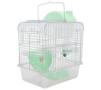 SHINEOFI Double-layer Hamster Hideout Cage Small Pet Castle 23x17x33cm Green Suitable for Dwarf Hamsters and Small Rodents