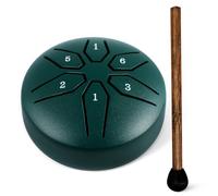 SHINEOFI Drum Beautiful Sound for Party Shows and Music Enlightenment Carbon Steel Pocket 6 Note Handheld Metal Drum for People of Ages