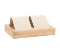 SHINEOFI Earrings Display Stand Earring Display Holder, Bamboo, Khaki, Light Weight, Hole Design, for Jewelry and Ear Studs, Home Personal Collections