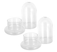 SHINEOFI Ecological Glass Bottles High Borosilicate Glass with 8mm Hole Not Easy to Break 2pcs for Micro Landscape Decoration for Handmade and Countertop Use