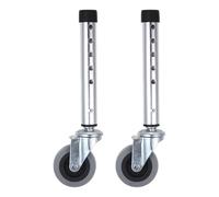 SHINEOFI Elderly Walker Wheels 1 Pair Aluminum Alloy Swivel Replacement Feet with Easy Installation for Seniors in Home and Hospital Settings