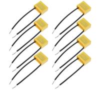 SHINEOFI Electrical Safety Capacitor 275v 0.33uf 8pcs with Wire and Plastic Casin for Electrical Device Compliance Testing Procedures with Easy Installation and Rigorous Testing