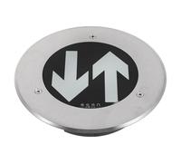SHINEOFI Emergency Embedded Exit Light with Self-luminous Guidance and Reliable Emergency Function, Metal and Glass Full Panel Design, for Underground Parking Garages and Metro Stations