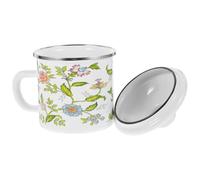 SHINEOFI Enamel Mug 1250ml Large Capacity Tea Coffee Cup with Handle | Thick Enamel Build, Lightweight and Anti-scalding, Comfortable Grip, Vintage Style for Everyday Drinks