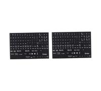 SHINEOFI English Keyboard Stickers with Self Adhesive Backing 2 Sheets Keyboard Stickers Black Pvc Easy to Paste for Laptop and Desktop Computers