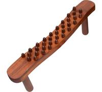 SHINEOFI Ergonomic Beech Wood Scraping Massager Stick for Muscle and Back Relief with Smooth Rolling Function for Warm-up Exercises and Relaxation