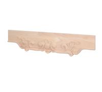 SHINEOFI European Style Carved Wood Panel for Wardrobe Skirting Board Solid Wood Decorative Furniture Applique with Relief Design for Built Cabinetry Enhancements