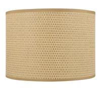 SHINEOFI Fabric Lamp Shade Cylinder Linen Lamp Cover for Table Bedside Woven Texture Decorative Light Shade Accessory for Living Room