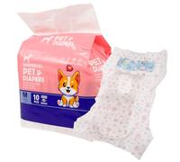SHINEOFI Female Dog Disposable Diapers Breathable Cotton Sanitary Panties for Menstruation Protection with Soft Lining Suitable for Puppies and Female Dogs