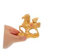 SHINEOFI Feng Shui Horse Statue with Golden Ingot Yuan Bao Wealth Prosperity Collectible Figurine for Office Home Decor Horse Year Ornament Tabletop Sculpture for Financial Success