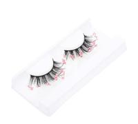 SHINEOFI Festival Eyelashes Pink 3d False Eyelashes for Women, Easy to Use Chemical Fibre Lashes that Make Eyes Look Bigger, for Parties and Occasion