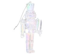 SHINEOFI Festive Acrylic Nutcracker Hanging Charms Lightweight Walnut Soldier Christmas Tree Ornaments for Holiday Parties Hang Xmas Decorations