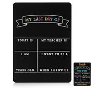SHINEOFI First and of School Board Double Sided Sign Chalkboard Dry Erase Board for Kids Preschool Kindergarten Back to School Chalkboard Flexible Reusable Photo Prop Sign