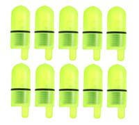 SHINEOFI Fishing Indicator 30pcs Brightness with Rod Fish ing Bell High Bells Alarm LED Light Green Plastic Lights and Bite Attract