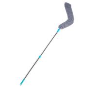SHINEOFI Flatmate Duster Long Handle under Freezer Duster Reusable Cleaning Tool with Microfiber and Stainless Steel for Effective Bedroom and Sofa Dusting