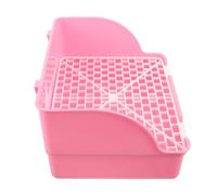 SHINEOFI Flip Resistant Plastic Corner Potty Trainer Box for Rabbits and Chinchillas, Large Pet Pan for Small Animals with Easy Installation, Bunny Litter Tray for Cage Bedding and Toilet