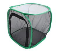 SHINEOFI Foldable Butterfly Observation Cage Green Insect Net Box with Black Mesh and Green Frame 30x30x30cm Plant Incubator Terrarium for Insect Rearing and Outdoor Gardening