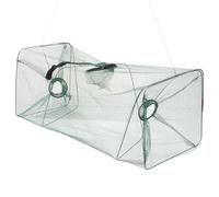 SHINEOFI Foldable Fish Catcher Net with Nylon and Alloy Material, Easy to Carry Portable Shrimp Cage for Outdoor Fishing, Creative Appearance and Wear-resist Design for Fishing Trips