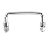 SHINEOFI Folding Handle Heavy Duty Pull Handle Silver Iron Chrome Plated Non-Slip Grip Foldable Design Toolbox Equipment for Industrial Use