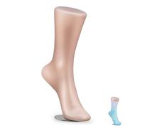 SHINEOFI Foot Mannequin Sock Display Stand Plastic Foot Model with Sturdy Construction for Anklets and Shoes Suitable for Adult Women