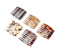 SHINEOFI French Side Hair Combs with Wide Teeth 5pcs for Women, Anti-static Acetate Material Compact and Elegant Design the Go Hair Styling and Daily Use