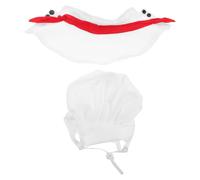 SHINEOFI Funny Dog Chef Costume Set with White Cotton Pet Chef Hat, Animal Kitchen Outfit for Puppies and Dogs, for Holidays and Parties, Easy to Wear, Transform Your Pet a Star