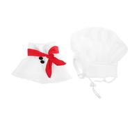 SHINEOFI Funny Pet Dog Chef Costume Set with Animal Baker Hat, White Cotton Material, Comfortable Fit for Parties and Holiday Events, Transform Your Dog a Charming Chef Outfit