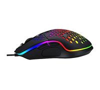 SHINEOFI Gaming Mouse Plastic Skin-like Layer Wired USB 2500dpi 6 Keys Multi-color Breathing Light One-key Rate Regulation Controller for Playing Computer Games