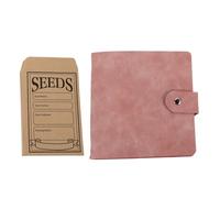 SHINEOFI Garden Seed Organizer Binder with Resealable Envelopes Expandable PU Leather Cover Book for Moisture Protection and DIY Storage for Home Gardening and Educational Use